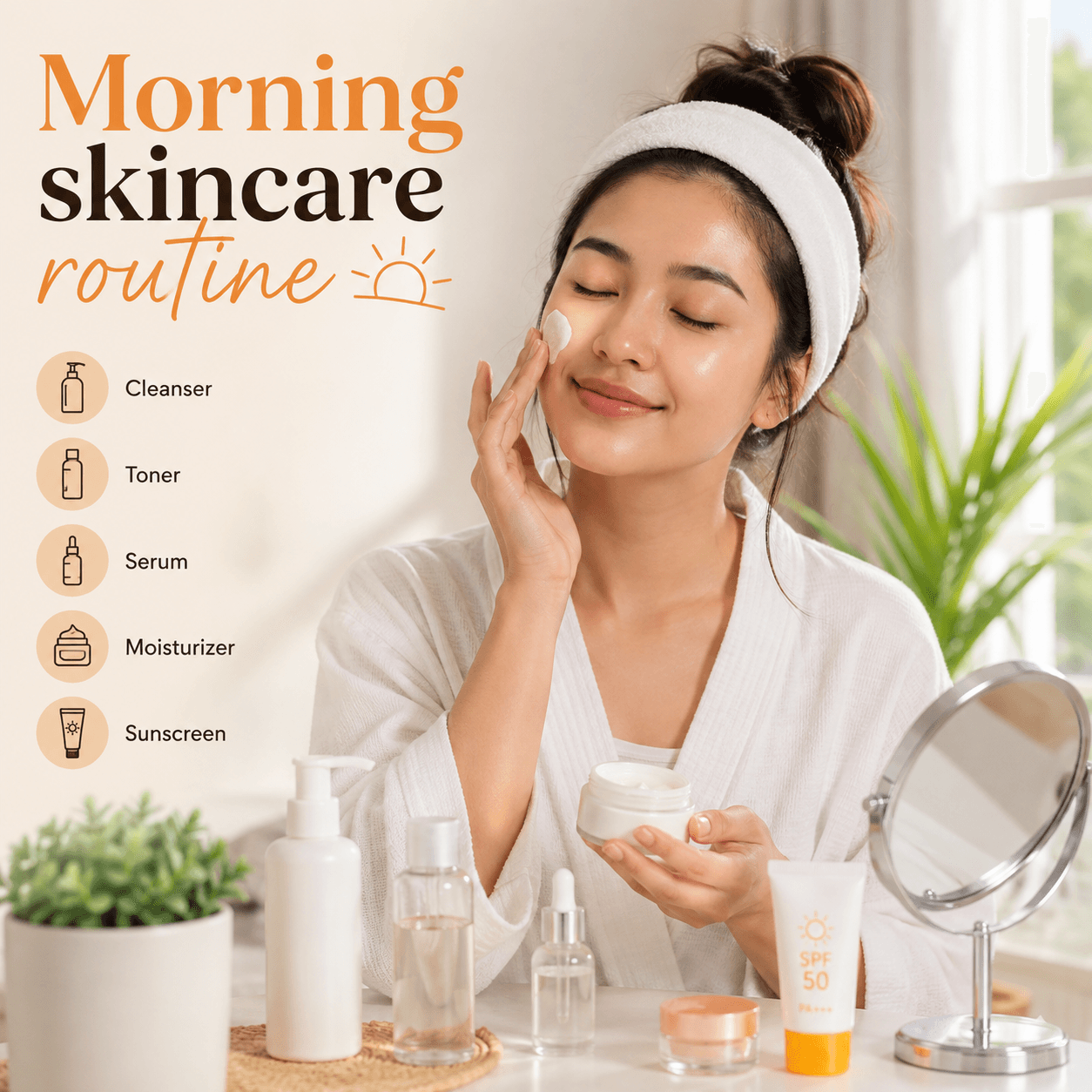 Morning skincare routine: