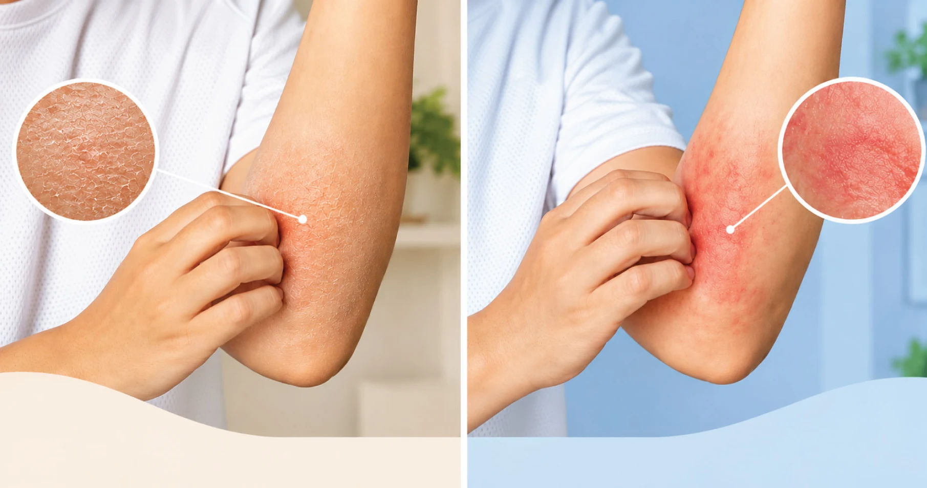 Winter Dry Skin - सर्दियों में ड्राई स्किन और खुजली से परेशान व्यक्ति की देखभाल करते हुए