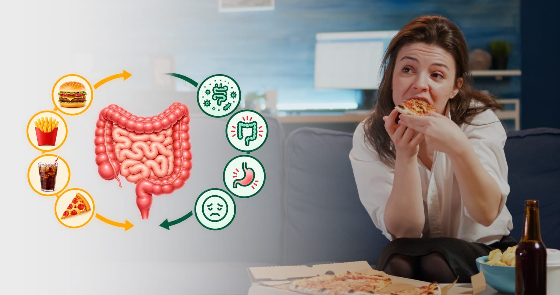 Gut Health और बाहर के खाने के बीच connection